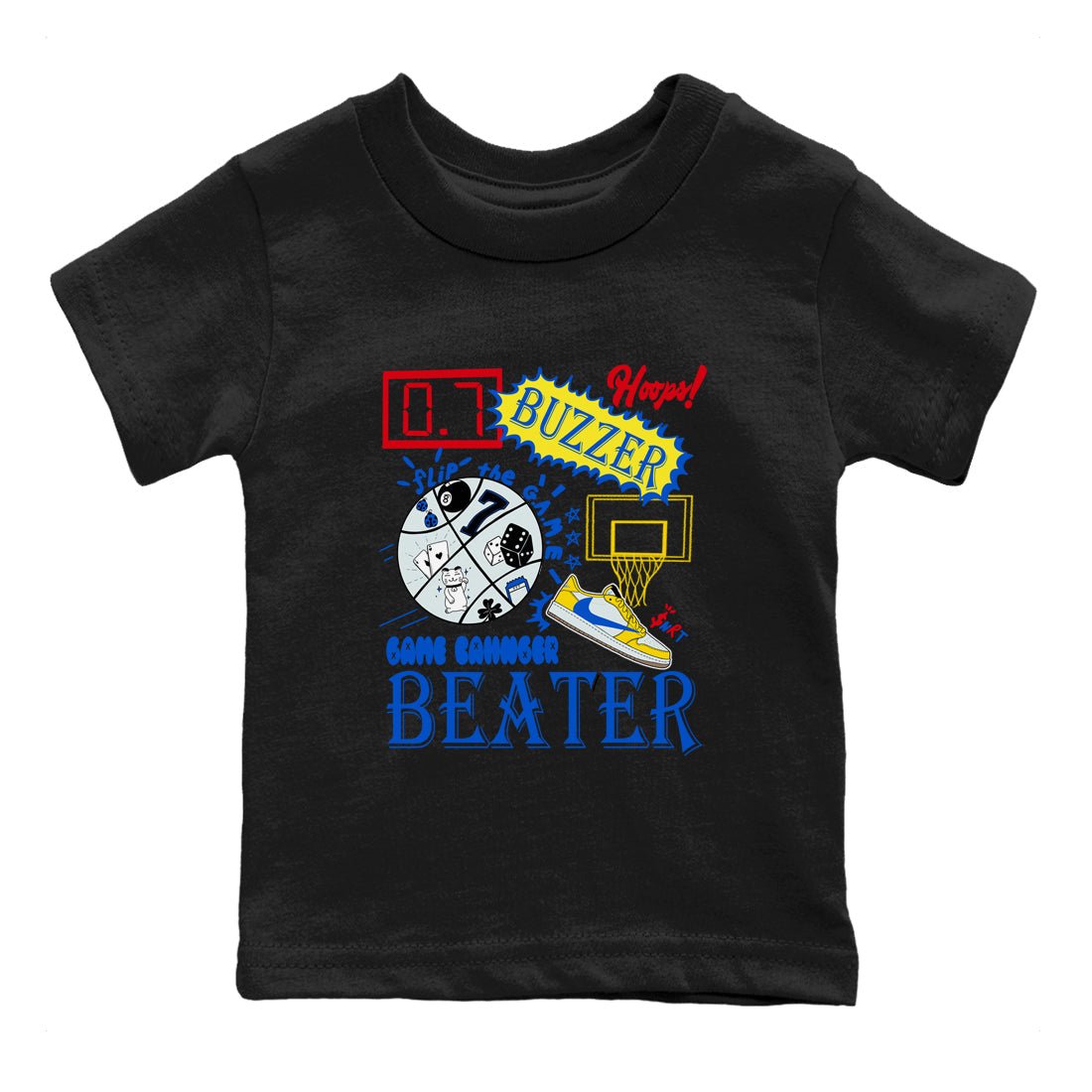 1s Travis Scott Canary shirt to match jordans Game Changer sneaker tees Air Jordan 1 Travis Scott Canary SNRT sneaker release tees baby toddler Black 2 cotton Shirt