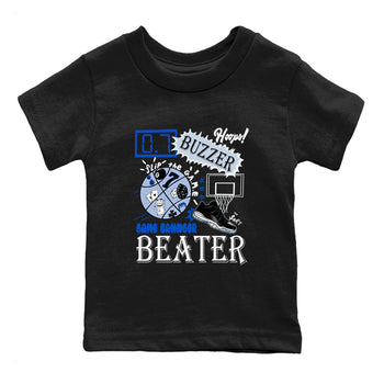 AJ11 Black and Varsity Royal shirt to match jordans Game Changer sneaker tees Air Jordan 11 Black and Varsity Royal SNRT sneaker release tees baby toddler Black 2 cotton Shirt