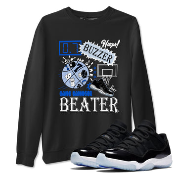AJ11 Black and Varsity Royal shirt to match jordans Game Changer sneaker tees Air Jordan 11 Black and Varsity Royal SNRT Sneaker Release Tees unisex cotton Black 1 crew neck shirt