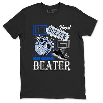 AJ11 Black and Varsity Royal shirt to match jordans Game Changer sneaker tees Air Jordan 11 Black and Varsity Royal SNRT Sneaker Release Tees unisex cotton Black 2 crew neck shirt