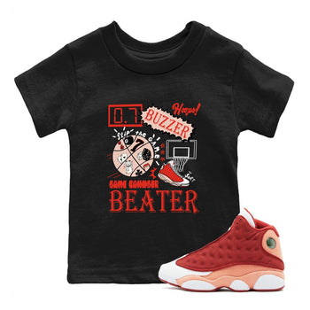 AJ13 Dune Red shirts to match jordans Game Changer sneaker match tees Air Jordan 13 Dune Red SNRT Sneaker Tees streetwear brand Baby and Youth Black 1 cotton tee