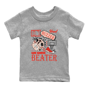 AJ13 Dune Red shirts to match jordans Game Changer sneaker match tees Air Jordan 13 Dune Red SNRT Sneaker Tees streetwear brand Baby and Youth Heather Grey 2 cotton tee