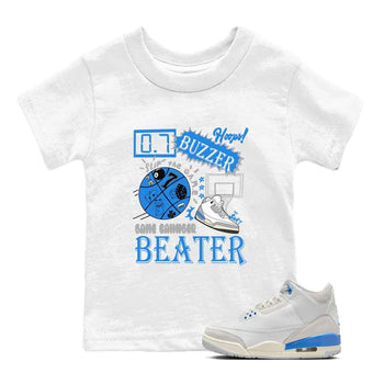 3s Lucky Shorts shirts to match jordans Game Changer best t shirts to wear with jordans Air Jordan 3 Lucky Shorts match shoes to clothes SNRT Sneaker Tees Youth Baby White 1 tee