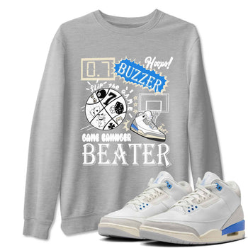3s Lucky Shorts shirts to match jordans Game Changer best t shirts to wear with jordans Air Jordan 3 Lucky Shorts match shoes to clothes SNRT Sneaker Tees unisex cotton Heather Grey 1 shirts