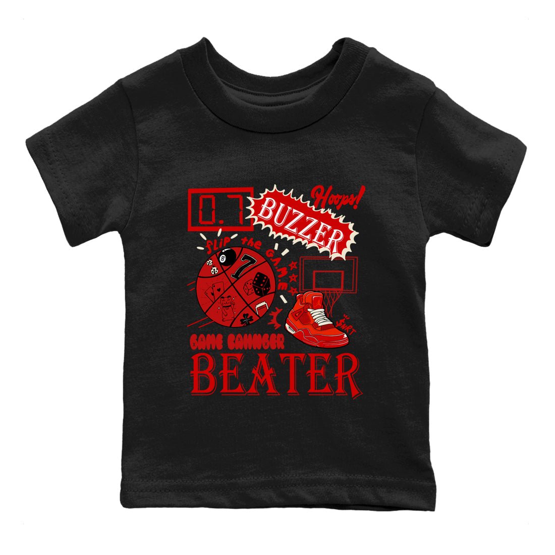 4s Brick By Brick shirts to match jordans Game Changer sneaker match tees Air Jordan 4 Nigel match shoes to clothes SNRT Sneaker Tees Youth Baby Black 2 tee