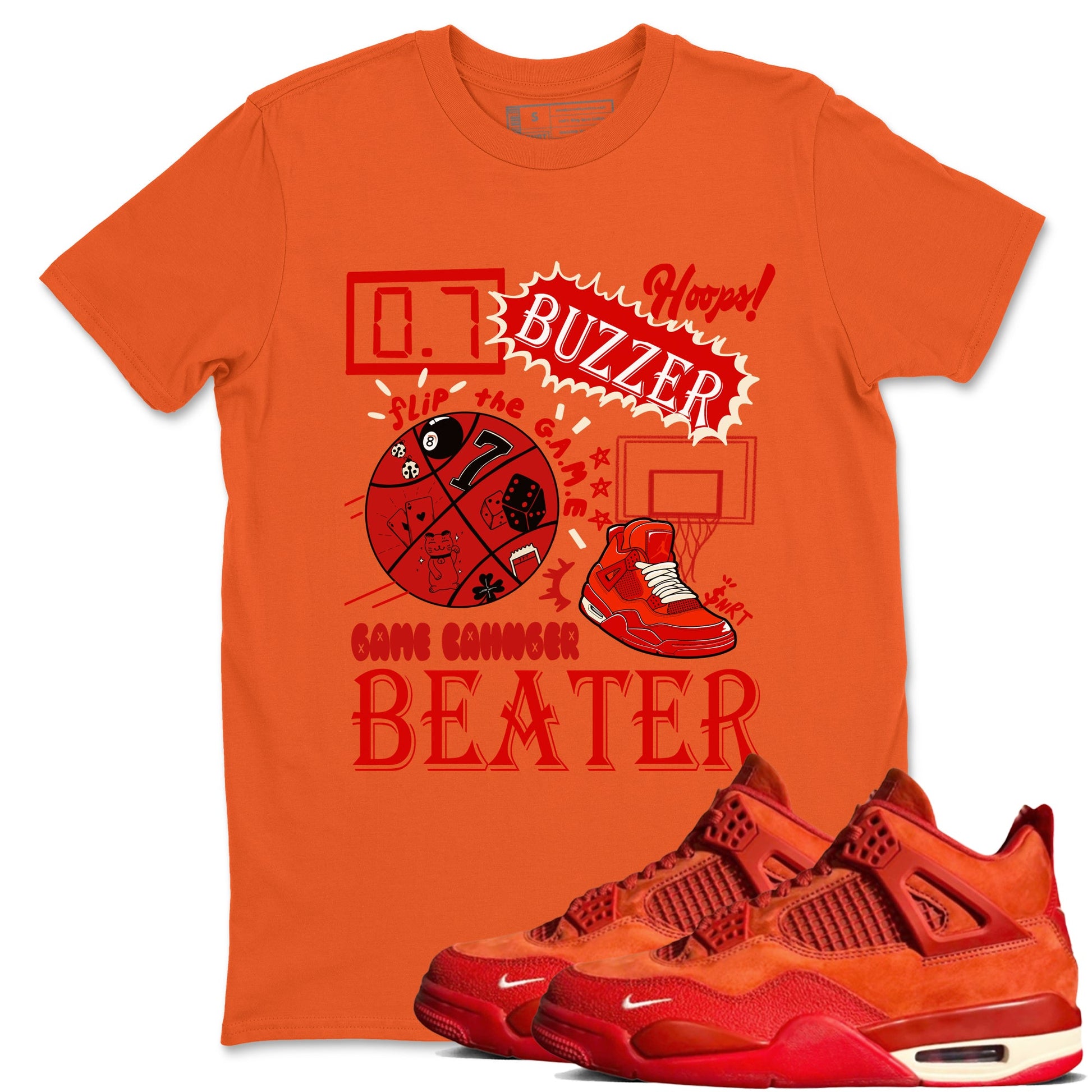 4s Brick By Brick shirts to match jordans Game Changer sneaker match tees Air Jordan 4 Nigel match shoes to clothes SNRT Sneaker Tees unisex cotton Orange 1 shirts