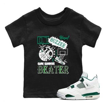 4s Oxidized Green shirts to match jordans Game Changer sneaker match tees Air Jordan 4 Oxidized Green SNRT Sneaker Tees streetwear brand Baby and Youth Black 1 cotton tee
