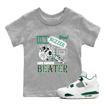 4s Oxidized Green shirts to match jordans Game Changer sneaker match tees Air Jordan 4 Oxidized Green SNRT Sneaker Tees streetwear brand Baby and Youth Heather Grey 1 cotton tee
