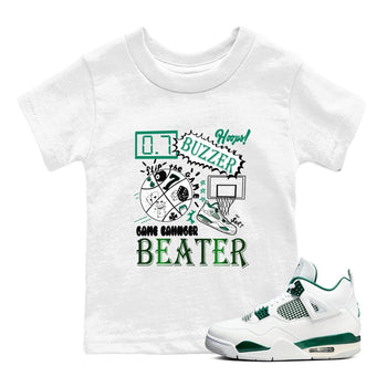 4s Oxidized Green shirts to match jordans Game Changer sneaker match tees Air Jordan 4 Oxidized Green SNRT Sneaker Tees streetwear brand Baby and Youth White 1 cotton tee