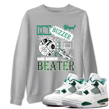 4s Oxidized Green shirts to match jordans Game Changer sneaker match tees Air Jordan 4 Oxidized Green SNRT Sneaker Tees streetwear brand Heather Grey 1 unisex cotton tee