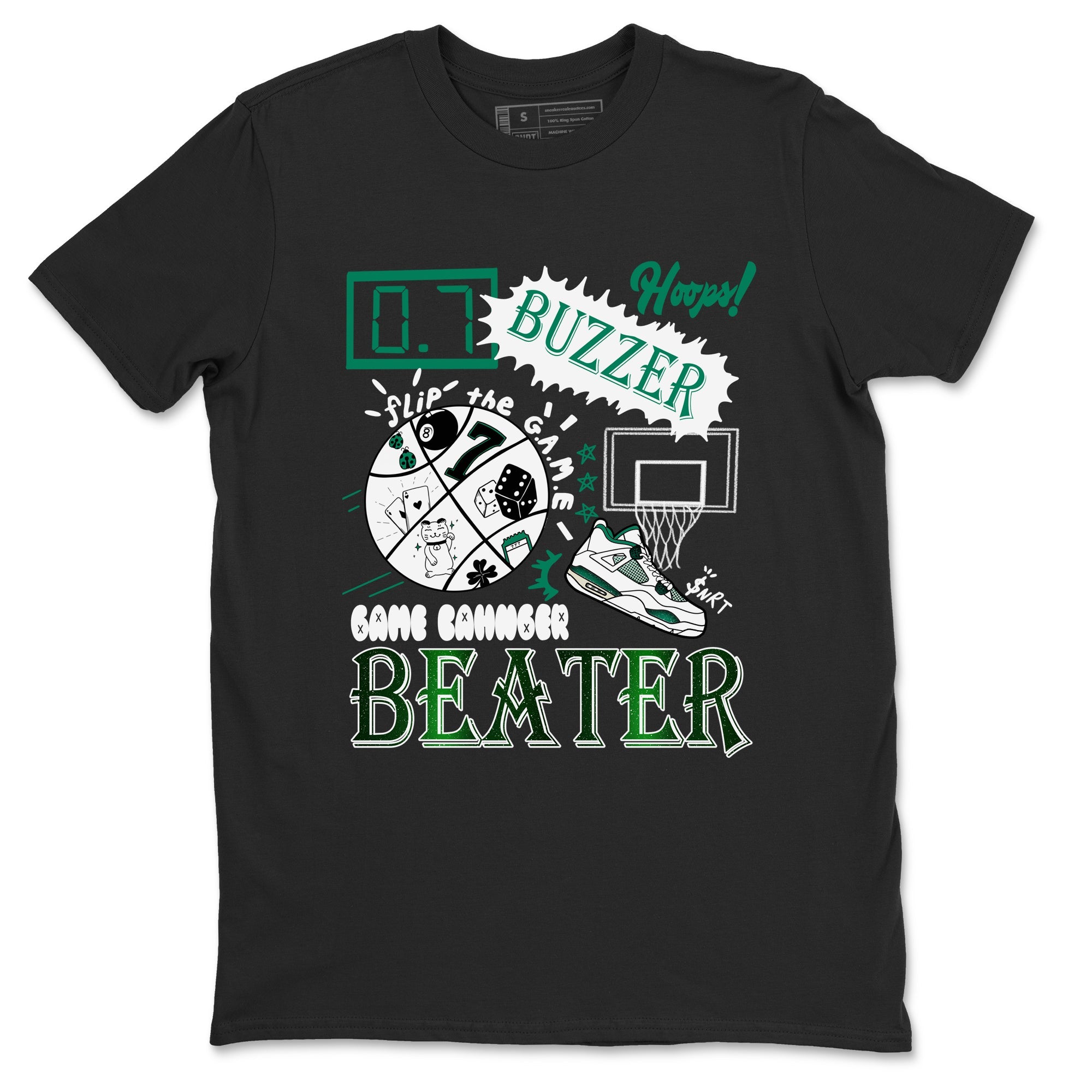 4s Oxidized Green shirts to match jordans Game Changer sneaker match tees Air Jordan 4 Oxidized Green SNRT Sneaker Tees streetwear brand Black 2 unisex cotton tee