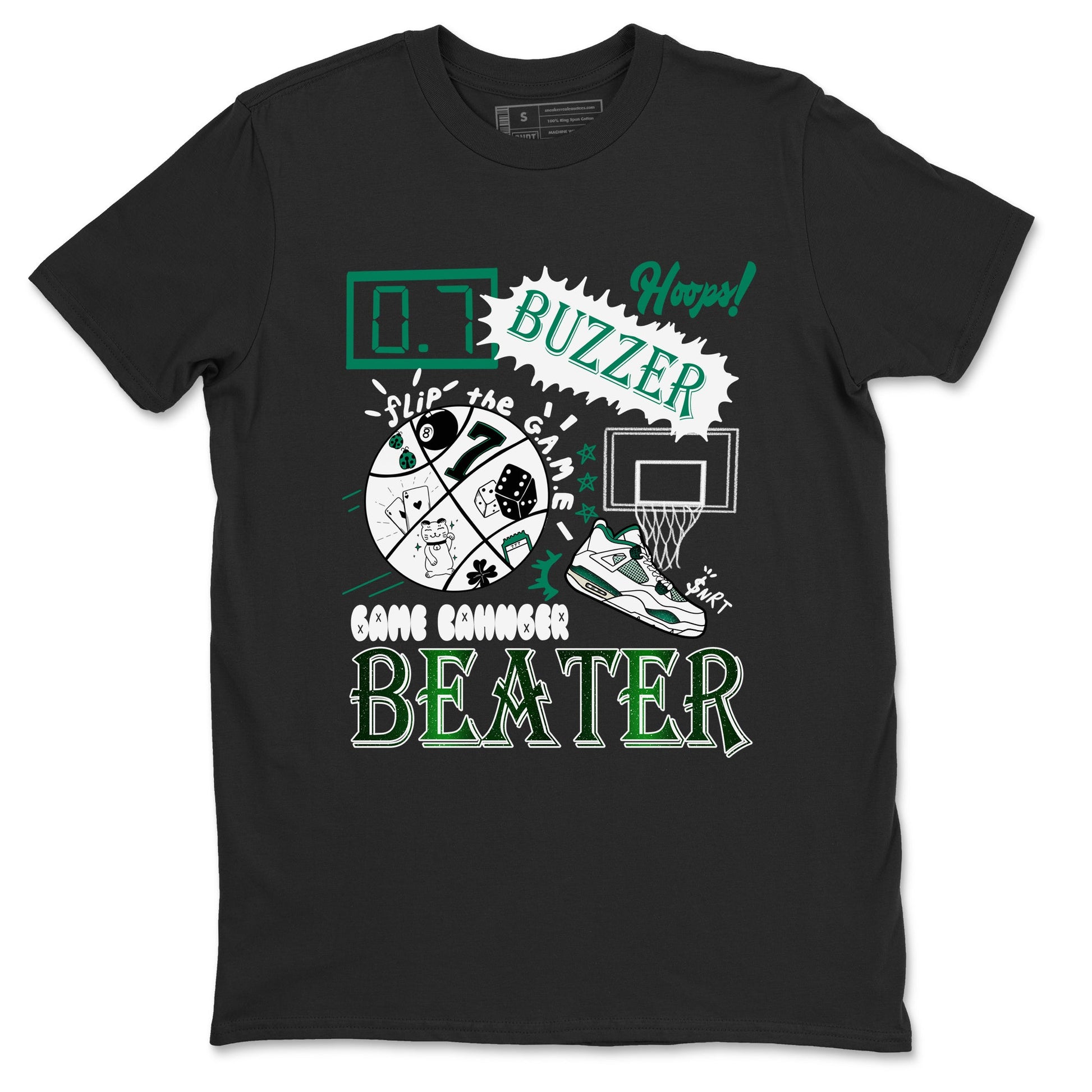 4s Oxidized Green shirts to match jordans Game Changer sneaker match tees Air Jordan 4 Oxidized Green SNRT Sneaker Tees streetwear brand Black 2 unisex cotton tee