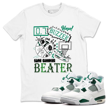 4s Oxidized Green shirts to match jordans Game Changer sneaker match tees Air Jordan 4 Oxidized Green SNRT Sneaker Tees streetwear brand White 1 unisex cotton tee