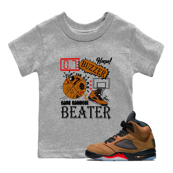 5s Archaeo Brown shirts to match jordans Game Changer sneaker match tees Air Jordan 5 Archaeo Brown match shoes to clothes SNRT Sneaker Tees Youth Baby Heather Grey 1 tee