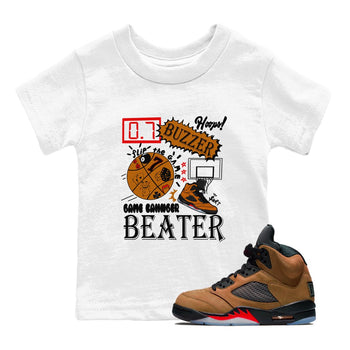 5s Archaeo Brown shirts to match jordans Game Changer sneaker match tees Air Jordan 5 Archaeo Brown match shoes to clothes SNRT Sneaker Tees Youth Baby White 1 tee