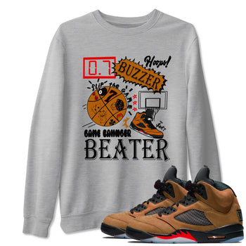 5s Archaeo Brown shirts to match jordans Game Changer sneaker match tees Air Jordan 5 Archaeo Brown match shoes to clothes SNRT Sneaker Tees unisex cotton Heather Grey 1 shirts