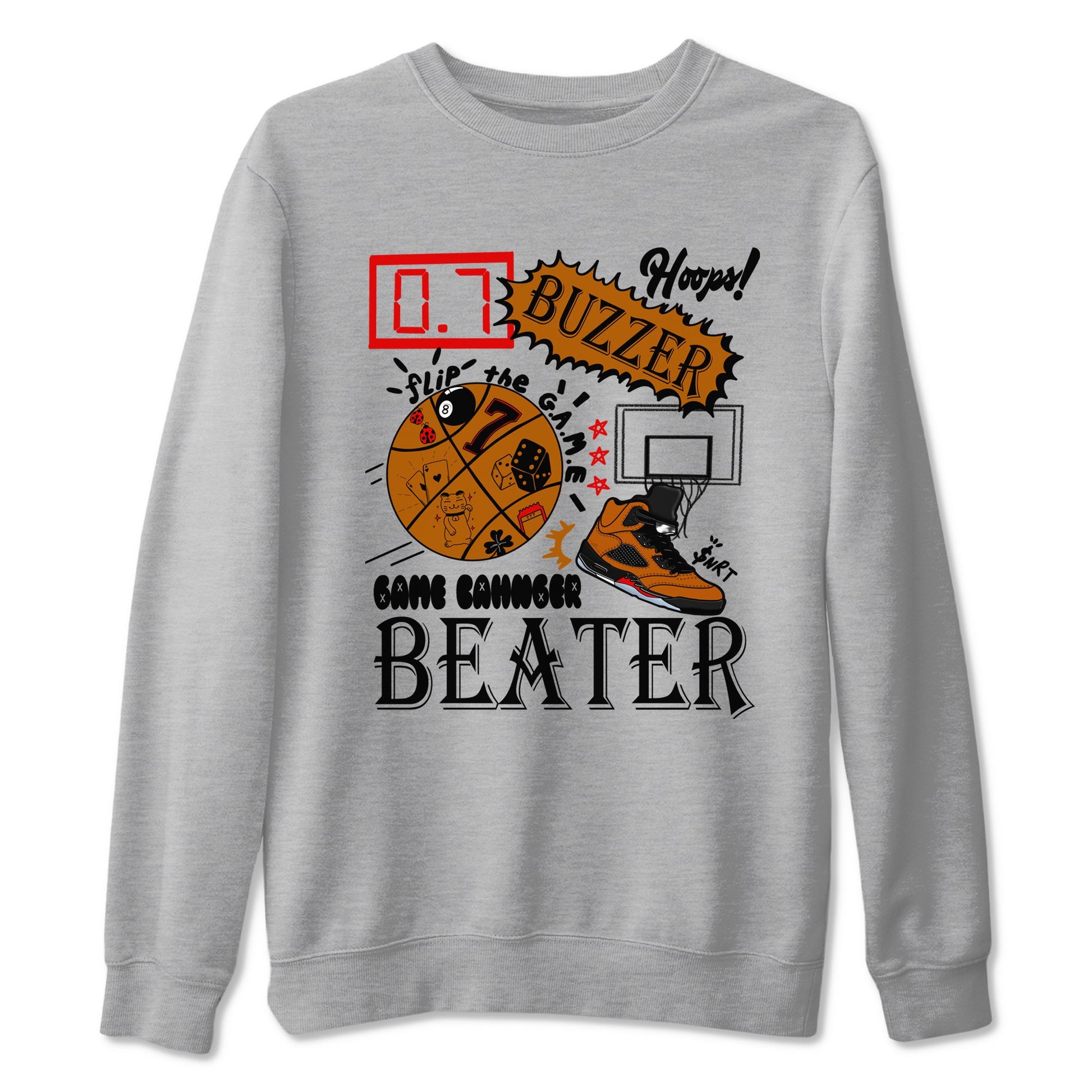 5s Archaeo Brown shirts to match jordans Game Changer sneaker match tees Air Jordan 5 Archaeo Brown match shoes to clothes SNRT Sneaker Tees unisex cotton Heather Grey 2 shirts