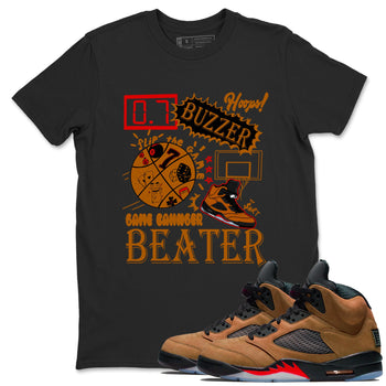 5s Archaeo Brown shirts to match jordans Game Changer sneaker match tees Air Jordan 5 Archaeo Brown match shoes to clothes SNRT Sneaker Tees unisex cotton Black 1 shirts