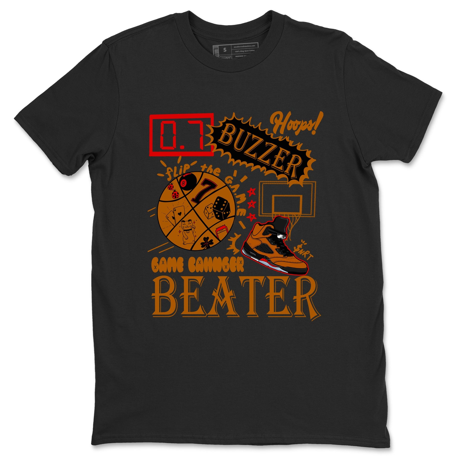 5s Archaeo Brown shirts to match jordans Game Changer sneaker match tees Air Jordan 5 Archaeo Brown match shoes to clothes SNRT Sneaker Tees unisex cotton Black 2 shirts