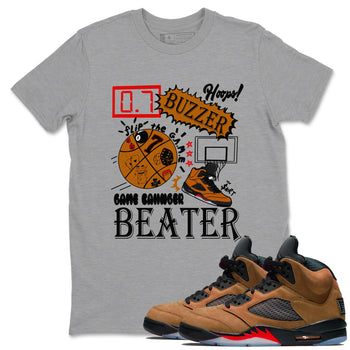 5s Archaeo Brown shirts to match jordans Game Changer sneaker match tees Air Jordan 5 Archaeo Brown match shoes to clothes SNRT Sneaker Tees unisex cotton Heather Grey 1 shirts