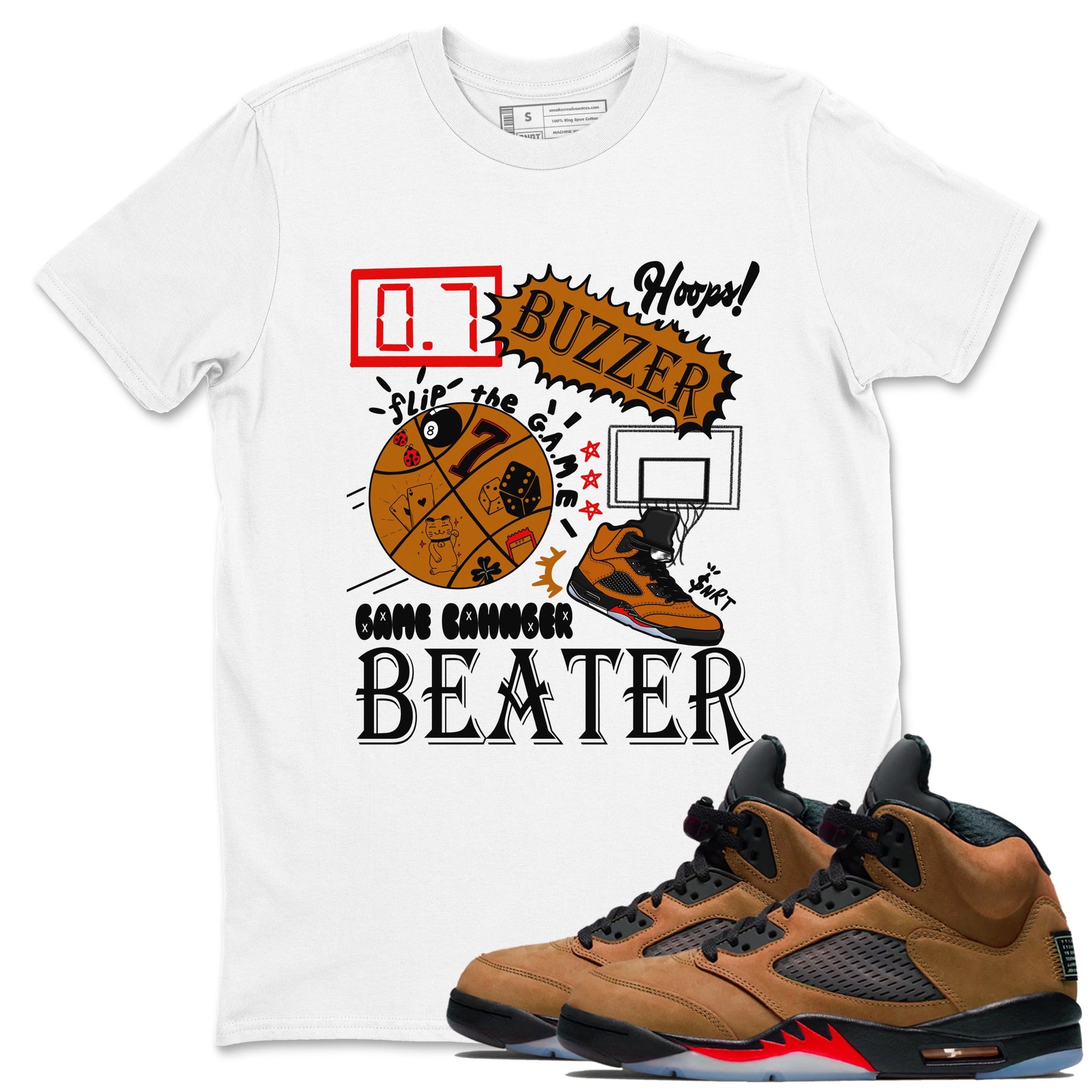 5s Archaeo Brown shirts to match jordans Game Changer sneaker match tees Air Jordan 5 Archaeo Brown match shoes to clothes SNRT Sneaker Tees unisex cotton White 1 shirts