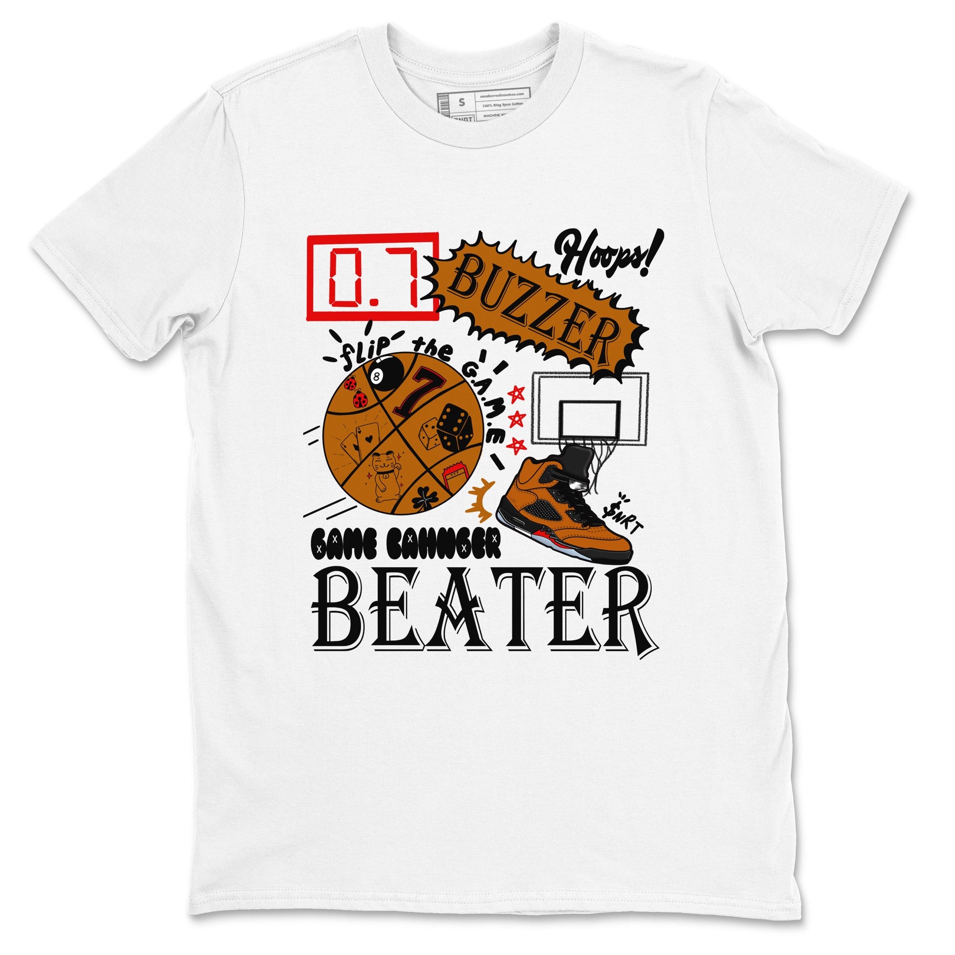 5s Archaeo Brown shirts to match jordans Game Changer sneaker match tees Air Jordan 5 Archaeo Brown match shoes to clothes SNRT Sneaker Tees unisex cotton White 2 shirts