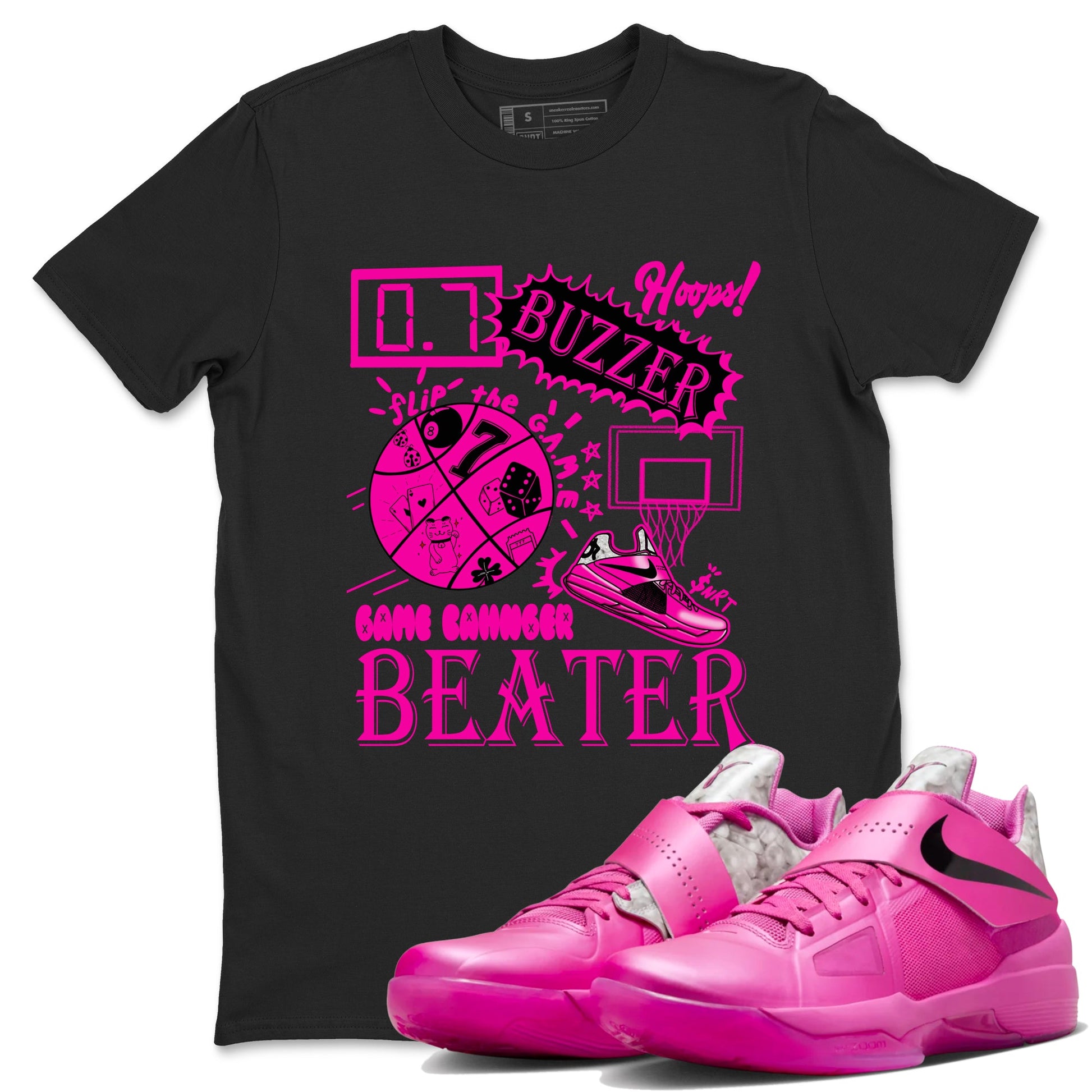 Nike KD 4 Retro Aunt Pearl shirts to match jordans Game Changer sneaker match tees Nike KD 4 Aunt Pearl match shoes to clothes SNRT Sneaker Tees unisex cotton Black 1 shirts
