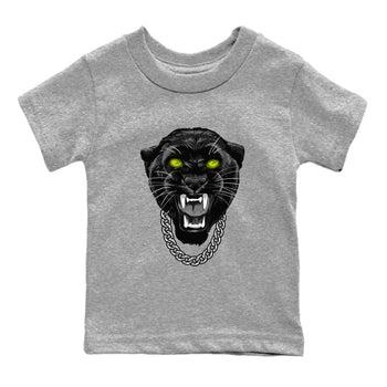 Foams One Black Volt shirts to match jordans Gangster Black Cat sneaker match tees Air Foamposite One Black and Volt match shoes to clothes SNRT Sneaker Tees Youth Baby Heather Grey 2 tee