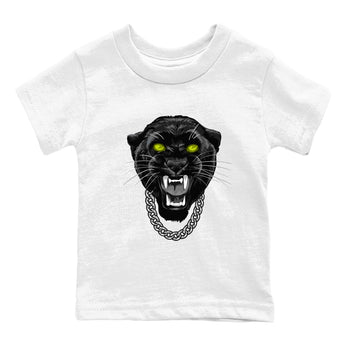 Foams One Black Volt shirts to match jordans Gangster Black Cat sneaker match tees Air Foamposite One Black and Volt match shoes to clothes SNRT Sneaker Tees Youth Baby White 2 tee