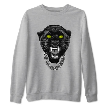 Foams One Black Volt shirts to match jordans Gangster Black Cat sneaker match tees Air Foamposite One Black and Volt match shoes to clothes SNRT Sneaker Tees unisex cotton Heather Grey 2 shirts