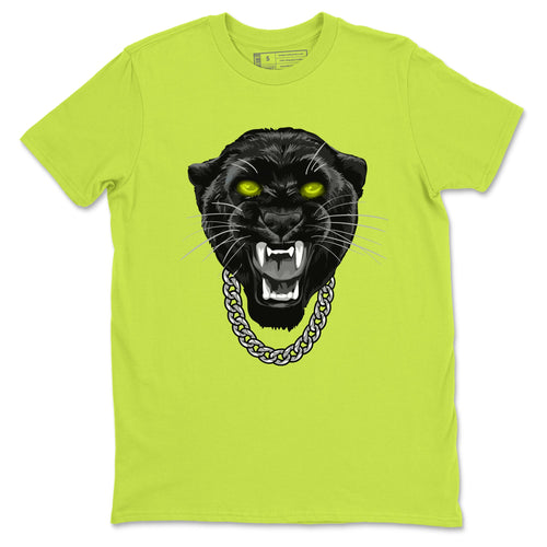 Foams One Black Volt shirts to match jordans Gangster Black Cat sneaker match tees Air Foamposite One Black and Volt match shoes to clothes SNRT Sneaker Tees unisex cotton Safety Green 2 shirts