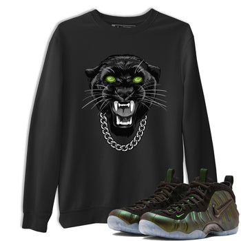 Best Christmas gifts for sneakerheads - Sneaker Tees To Match Air Foamposite One Pine Green Sneakers – Gangster Black Cat Tee Black 1