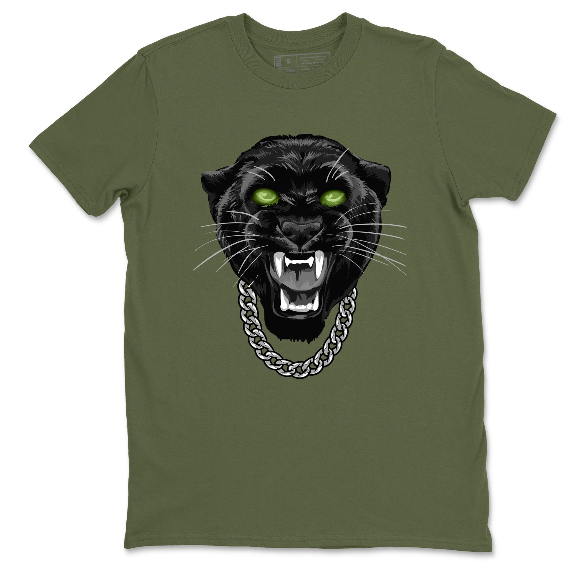 Best Christmas gifts for sneakerheads - Sneaker Tees To Match Air Foamposite One Pine Green Sneakers – Gangster Black Cat Tee Military Green 2
