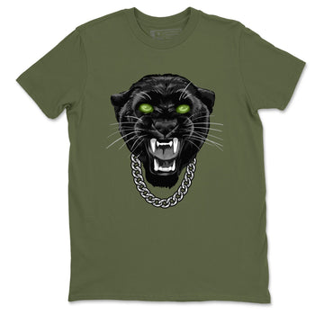 Best Christmas gifts for sneakerheads - Sneaker Tees To Match Air Foamposite One Pine Green Sneakers – Gangster Black Cat Tee Military Green 2