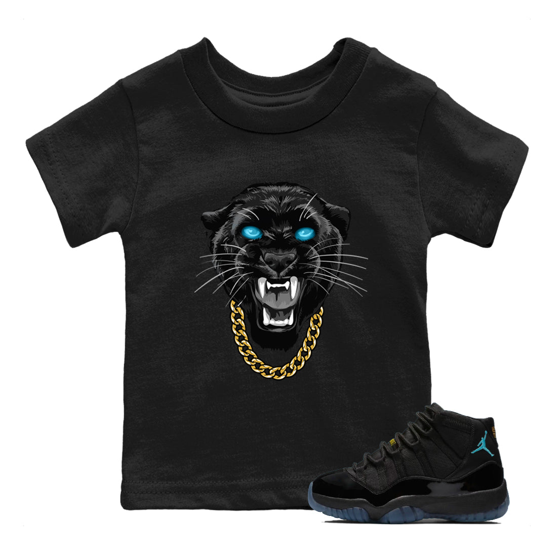 Sneaker Threads – Sneaker Tees To Match Air Jordan 11 Retro Gamma – Gangster Black Cat Youth Graphic Tee Black 1. Perfect for Jordan releases 2025 colorways.