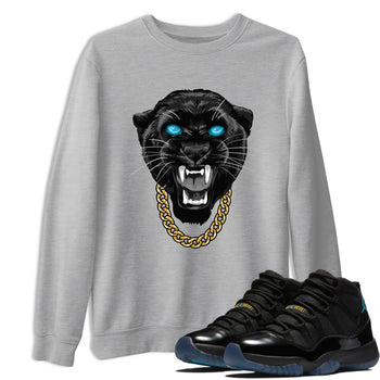 Sneaker Threads – Sneaker Tees To Match Air Jordan 11 Retro Gamma – Gangster Black Cat Graphic Tee Heather Grey 1. Perfect for Jordan releases 2025 colorways.