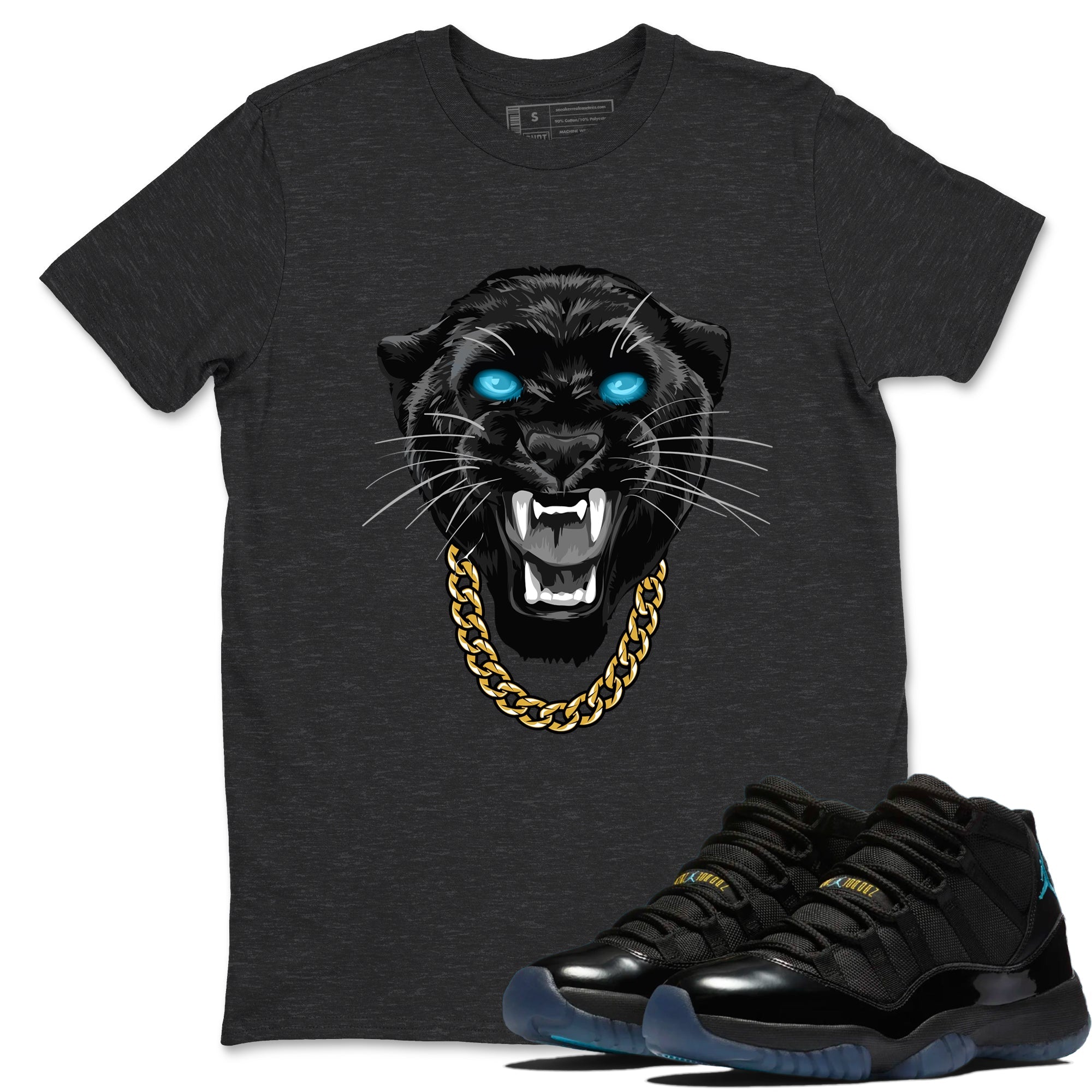 Sneaker Threads – Sneaker Tees To Match Air Jordan 11 Retro Gamma – Gangster Black Cat Graphic Tee Charcoal Heather 1. Perfect for Jordan releases 2025 colorways.