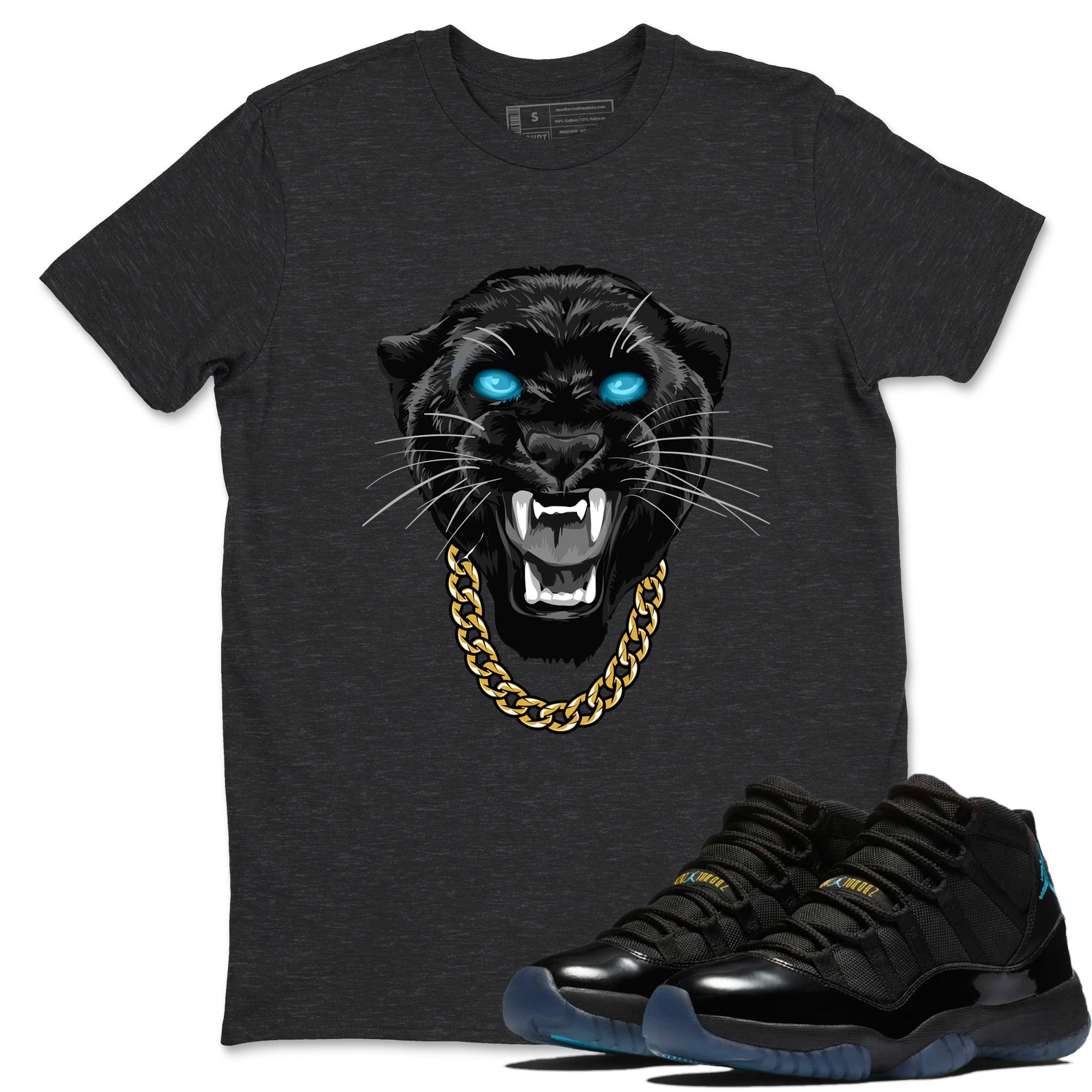Sneaker Threads – Sneaker Tees To Match Air Jordan 11 Retro Gamma – Gangster Black Cat Graphic Tee Charcoal Heather 1. Perfect for Jordan releases 2025 colorways.