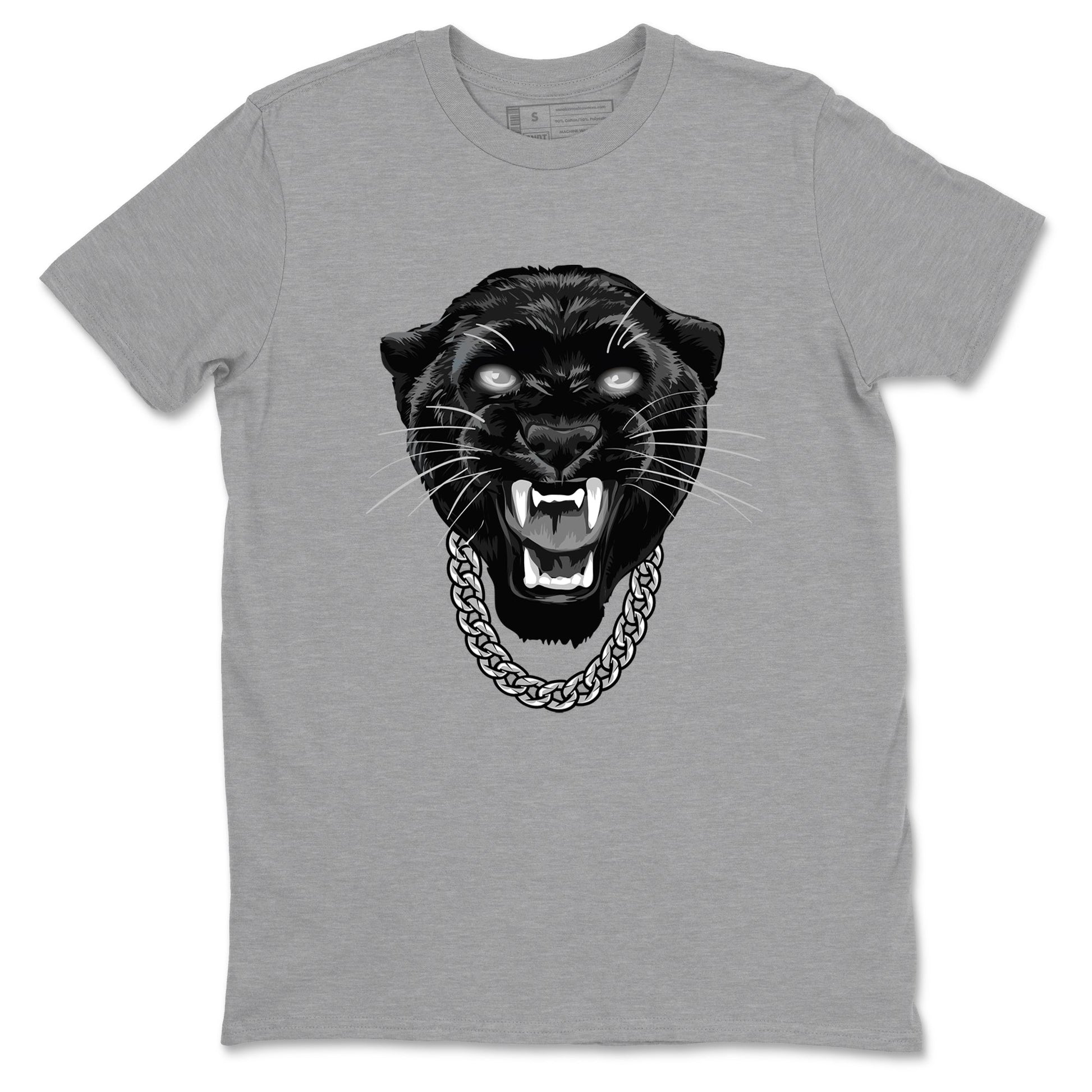 4s Black Cat Sneaker match tees – Sneaker Tees To Match Air Jordan 4 Black Cat Shoes – Gangster Black Cat Tee Heather Grey 2