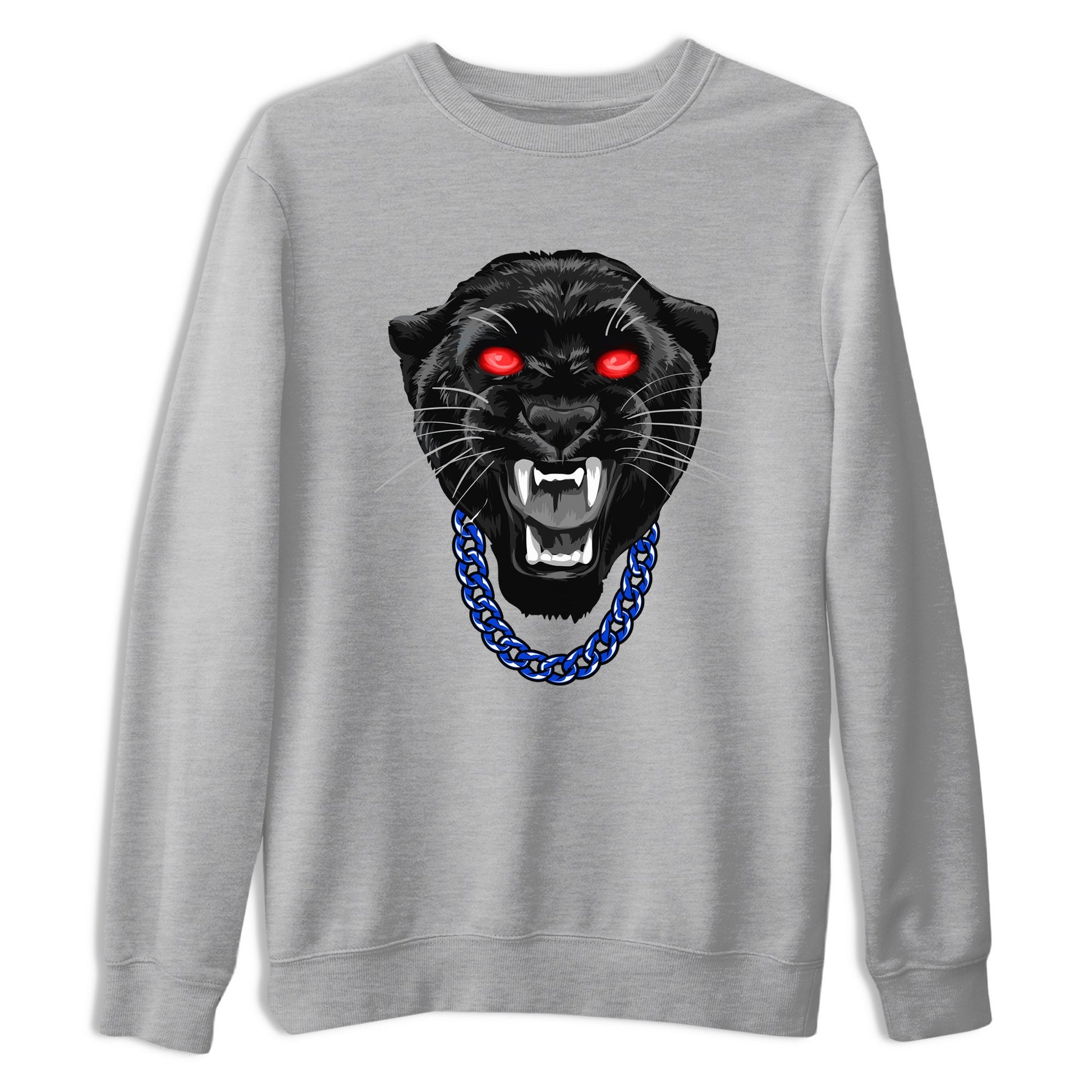 Gangster Black Cat sneaker match t-shirt styled to complete your fit with the Air Jordan 4 Rare Air sneakers, shown in Heather Grey 2.