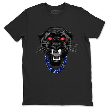 Gangster Black Cat sneaker match t-shirt styled to complete your fit with the Air Jordan 4 Rare Air sneakers, shown in Black 2.