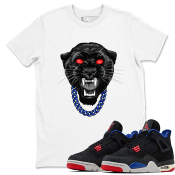 Gangster Black Cat sneaker match t-shirt styled to complete your fit with the Air Jordan 4 Rare Air sneakers, shown in White 1.