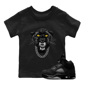 Air Jordan 5 Retro Black Cat Shirts To Match Jordans Gangster Black Cat Sneaker Shirts 5 Black Cat SNRT Sneaker Release Tees Baby Youth Toddler Black 1 crew neck shirts