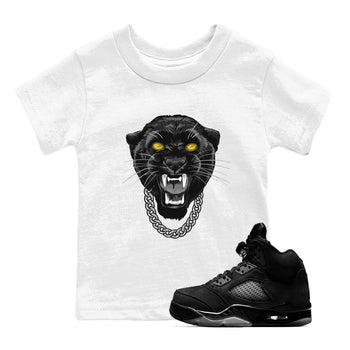 Air Jordan 5 Retro Black Cat Shirts To Match Jordans Gangster Black Cat Sneaker Shirts 5 Black Cat SNRT Sneaker Release Tees Baby Youth Toddler White 1 crew neck shirts