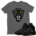 Air Jordan 5 Retro Black Cat Shirts To Match Jordans Gangster Black Cat Sneaker Shirts 5 Black Cat SNRT Sneaker Release Tees Unisex Cotton Crew Neck Cool Grey 1 crew neck shirts