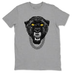 Air Jordan 5 Retro Black Cat Shirts To Match Jordans Gangster Black Cat Sneaker Shirts 5 Black Cat SNRT Sneaker Release Tees Unisex Cotton Crew Neck Heather Grey 2 crew neck shirts