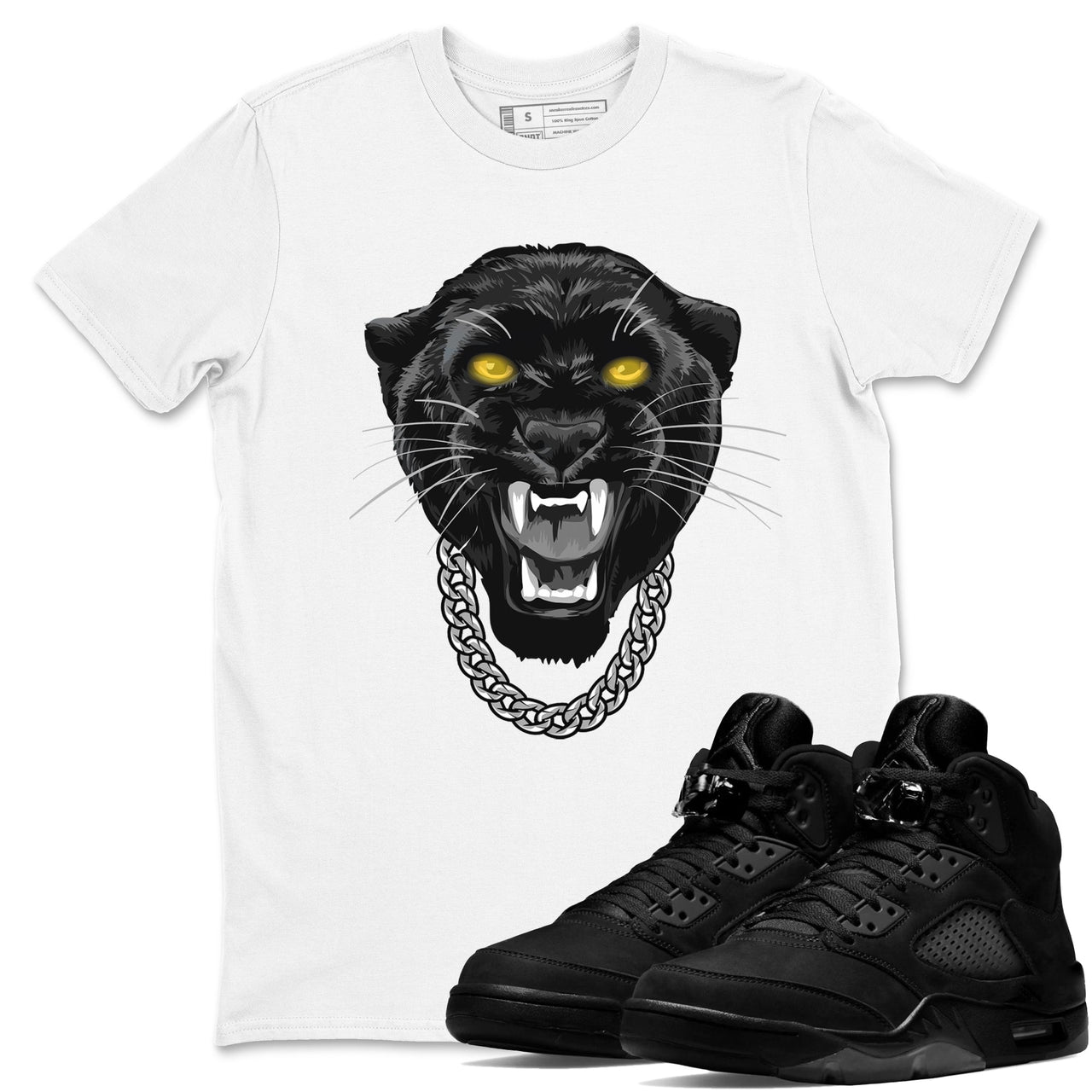 Air Jordan 5 Retro Black Cat Shirts To Match Jordans Gangster Black Cat Sneaker Shirts 5 Black Cat SNRT Sneaker Release Tees Unisex Cotton Crew Neck Black 1 crew neck shirts