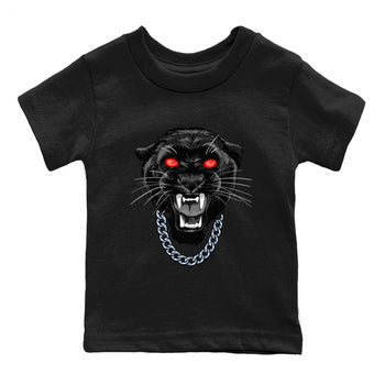 Perfect Valentine's Day Gifts graphic tee  – Sneaker Tees To Match Air Jordan 6 Reverse Infrared – Gangster Black Cat Kids Graphic T-Shirt Black 2