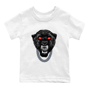 Perfect Valentine's Day Gifts graphic tee  – Sneaker Tees To Match Air Jordan 6 Reverse Infrared – Gangster Black Cat Kids Graphic T-Shirt White 2