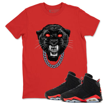 Perfect Valentine's Day Gifts graphic tee  – Sneaker Tees To Match Air Jordan 6 Reverse Infrared – Gangster Black Cat Tee Red 1